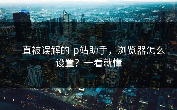 一直被误解的-p站助手,浏览器怎么设置?一看就懂
