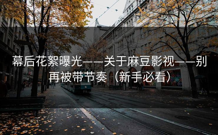 幕后花絮曝光——关于麻豆影视——别再被带节奏（新手必看）