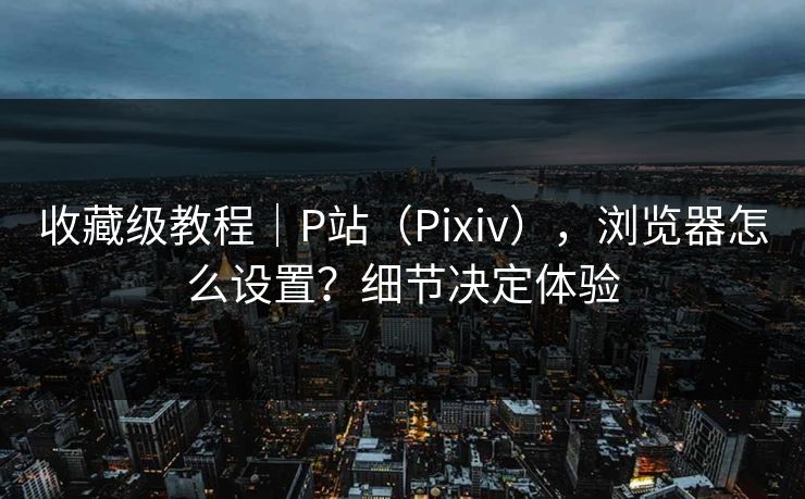 收藏级教程｜P站（Pixiv），浏览器怎么设置？细节决定体验