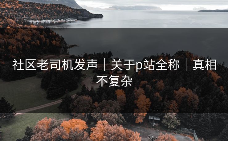 社区老司机发声｜关于p站全称｜真相不复杂