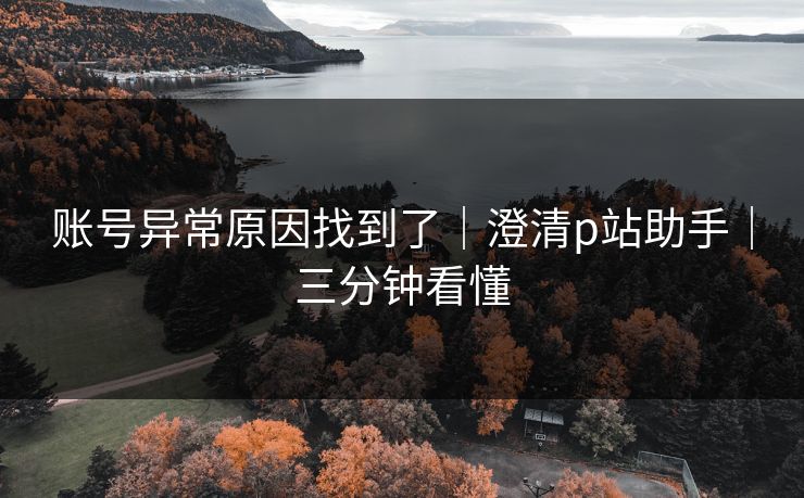 账号异常原因找到了｜澄清p站助手｜三分钟看懂
